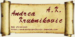 Andrea Krupniković vizit kartica
